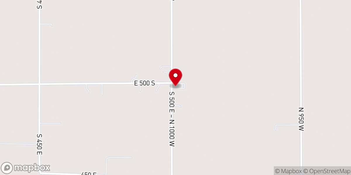 Map showing location of Pleasant Valley Community Church