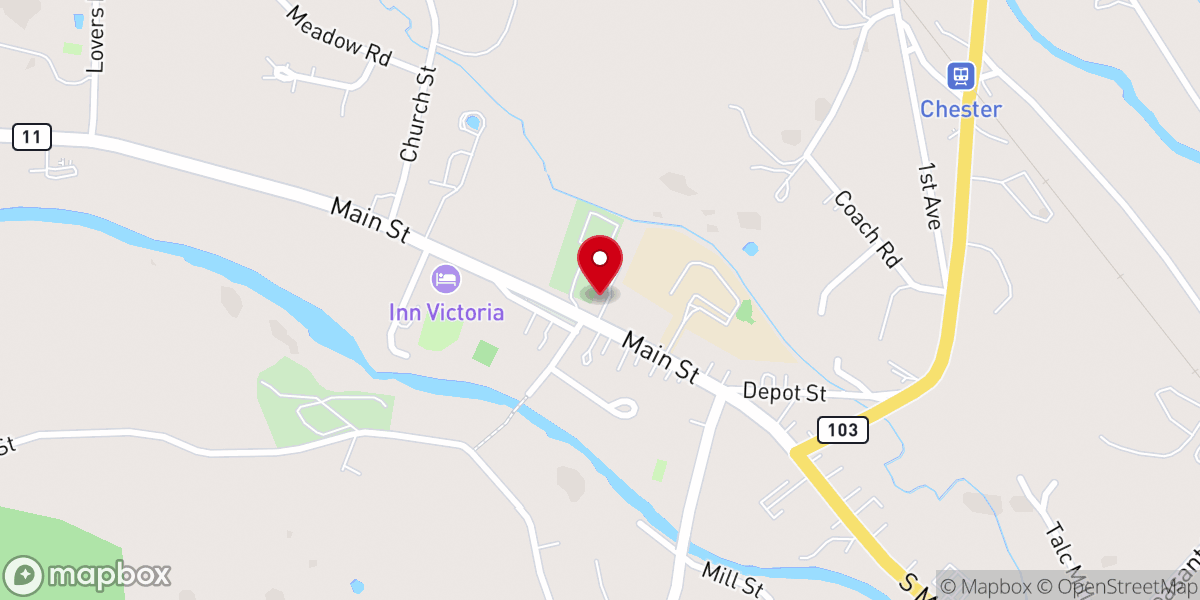 Map showing location of Chester Baptist Church