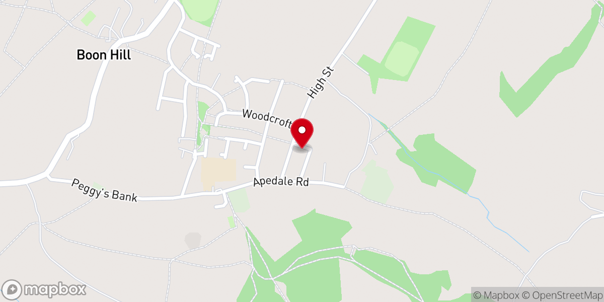 Map showing location of Wood Lane Methodist Church