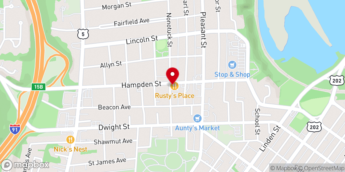 Map showing location of Rusty's Place