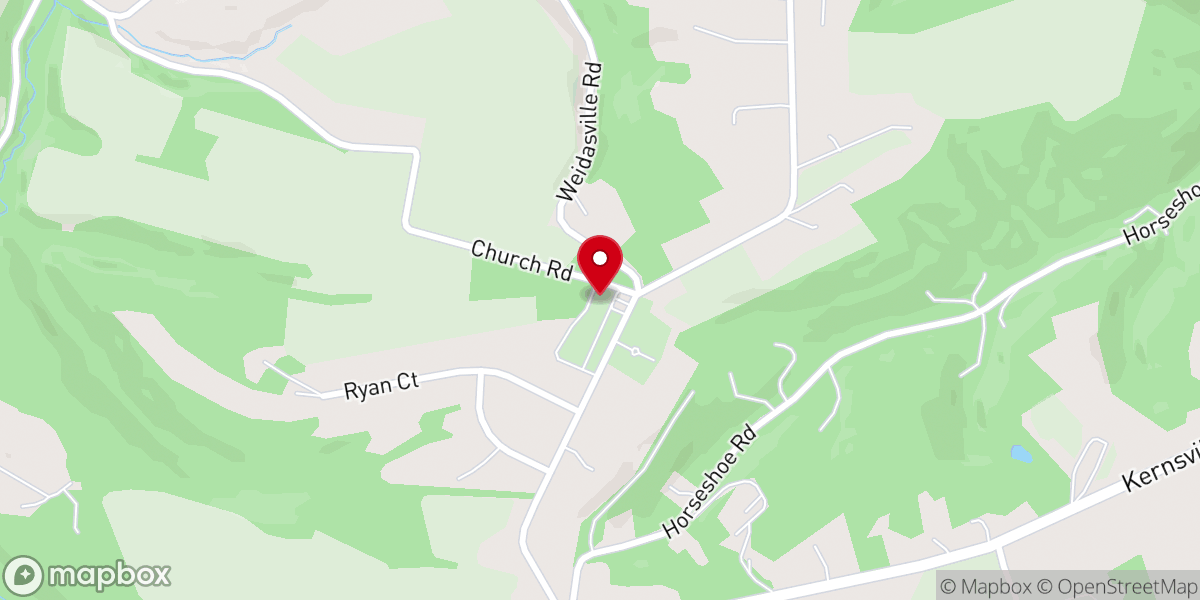 Map showing location of Morgenland Union Church