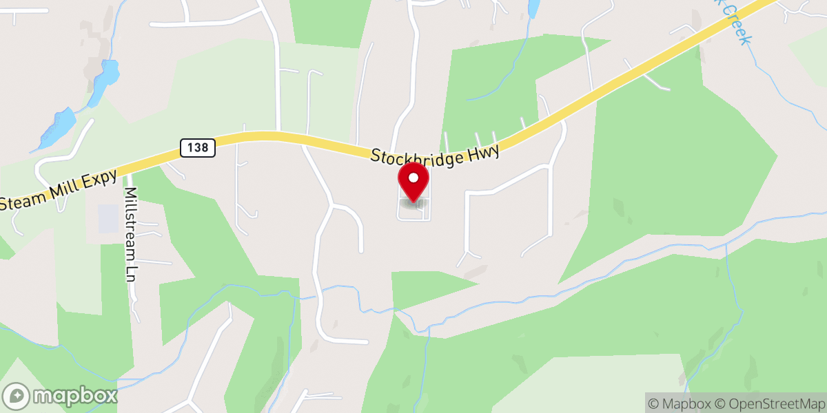 Map showing location of Eastside Baptist Church