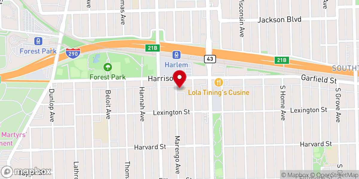 Map showing location of Catholic Bishop of Chicago