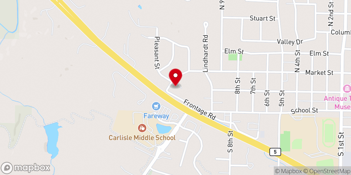 Map showing location of Holy Cross Lutheran Church (LCMS), Carlisle, IA