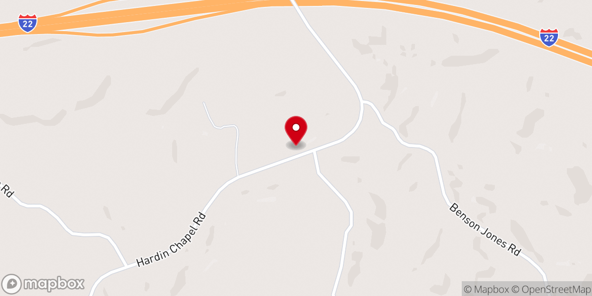 Map showing location of Southern Hills Church of Christ