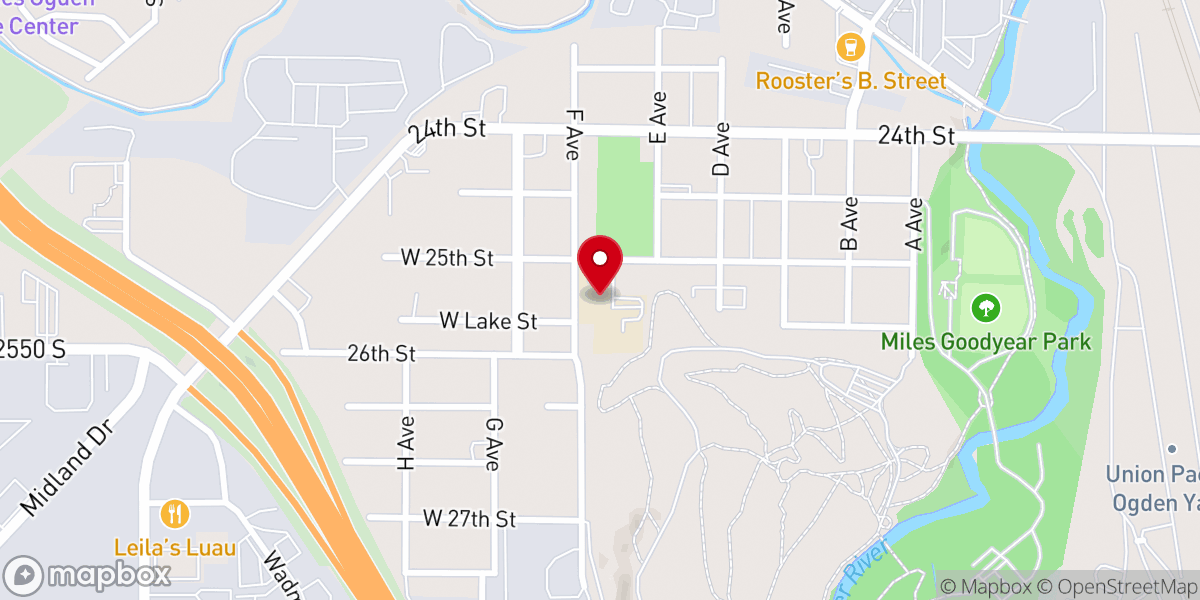 Map showing location of Joyce Hansen Hall Food Bank and Pantry