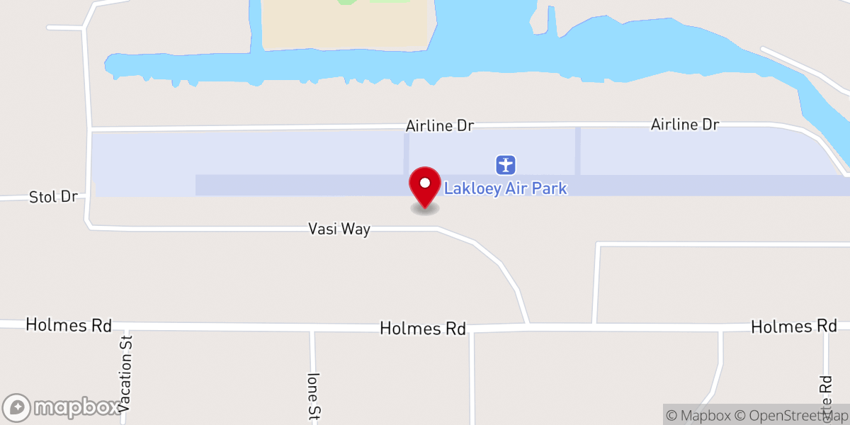 Map showing location of Mission Air Care