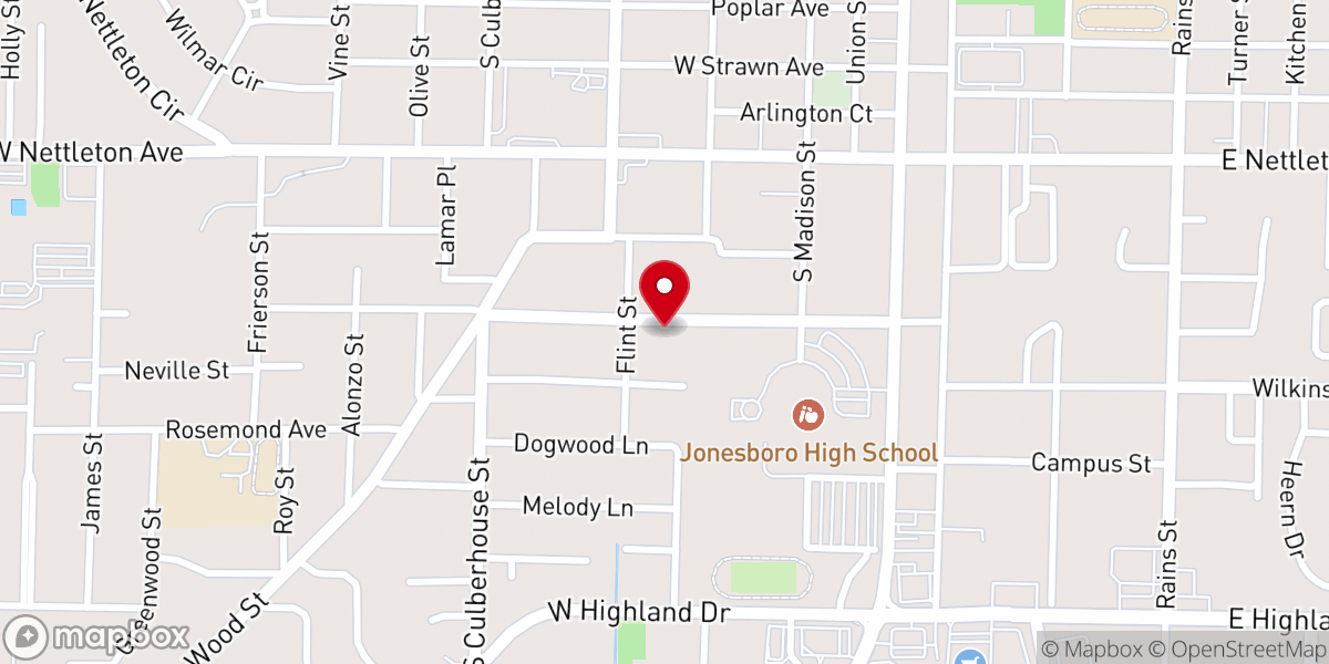 Map showing location of St. Mark's Episcopal Church