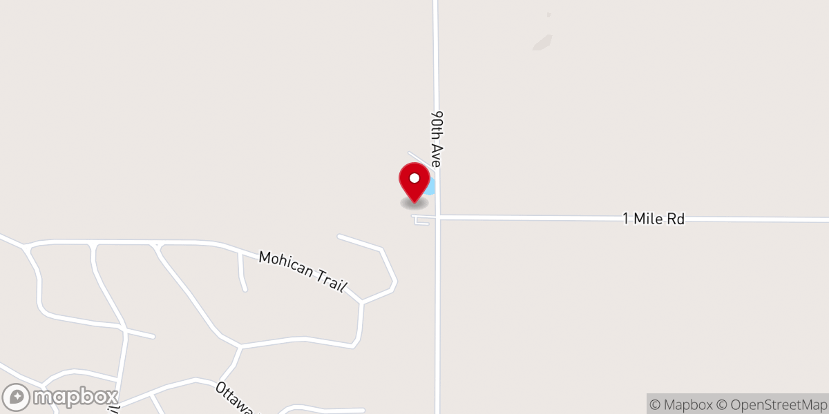 Map showing location of South Evart Community Free Methodist Church