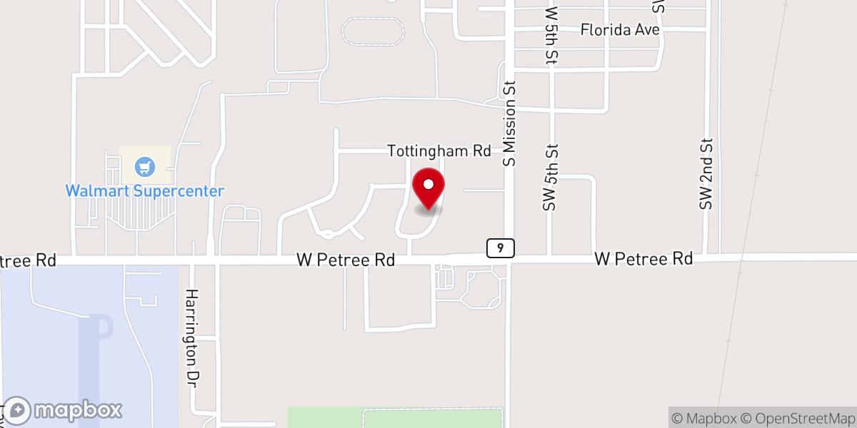 Map showing location of Nazarene Parsonage