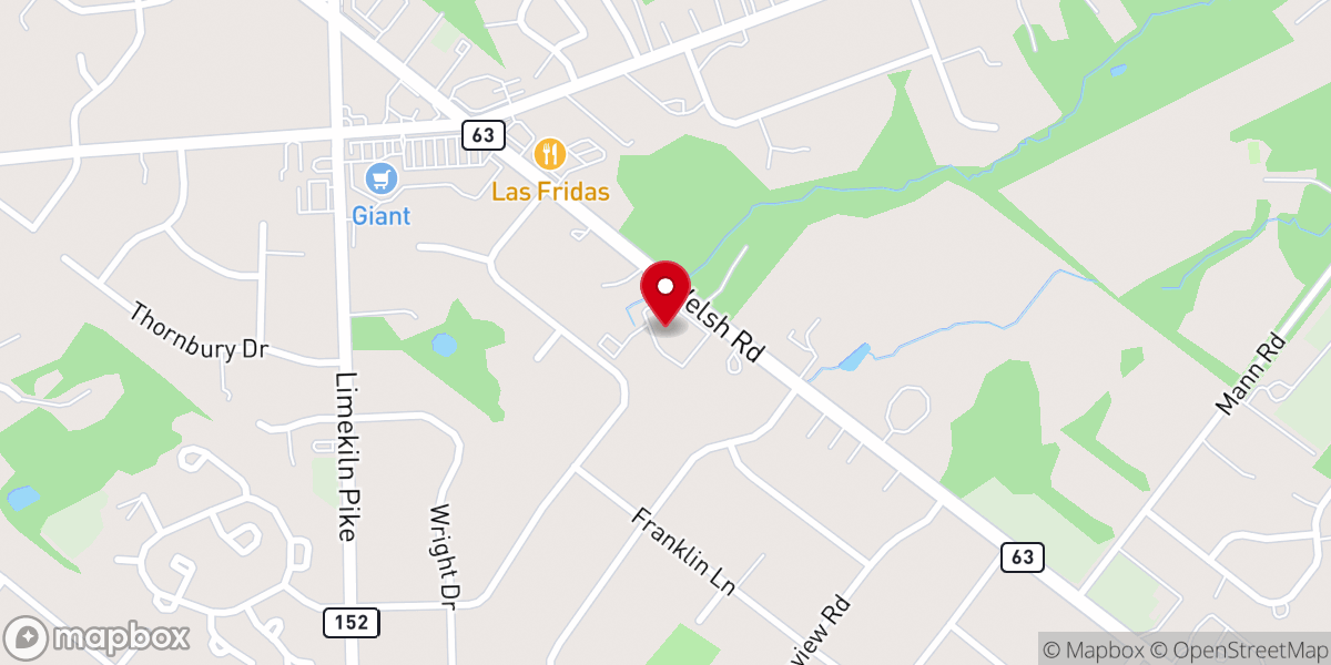 Map showing location of Supplee Presbyterian Church