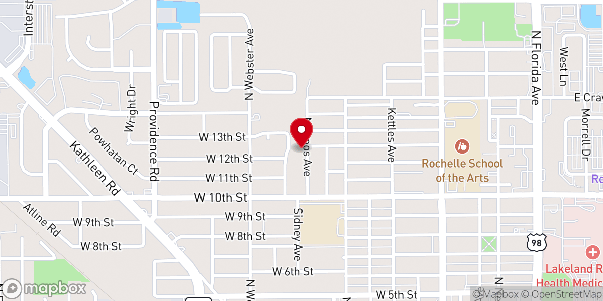 Map showing location of Mt Calvary Church