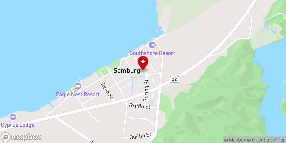 Map showing location of Baptist Church
