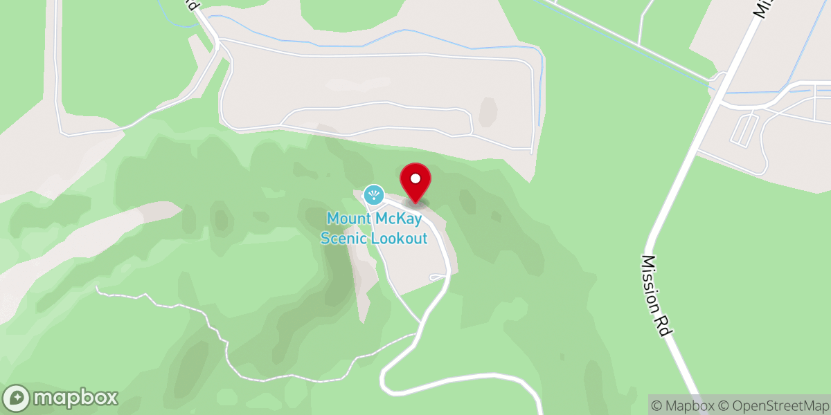 Map showing location of Mount McKay Scenic Lookout