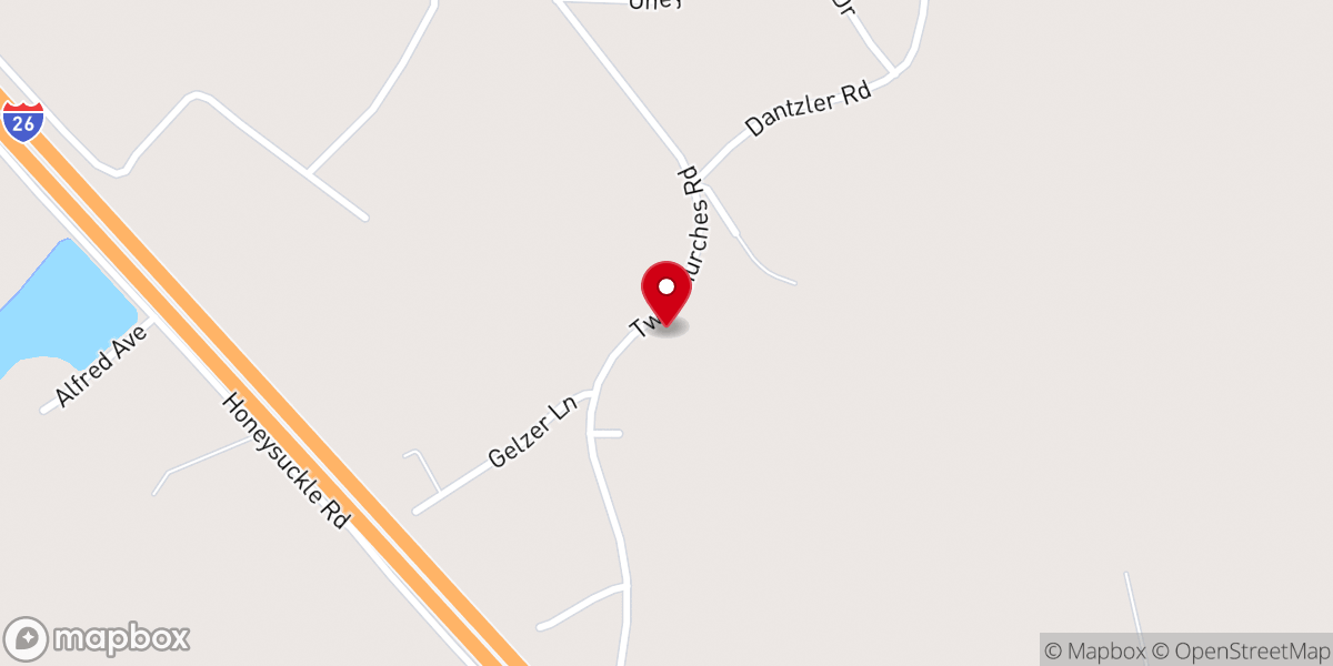 Map showing location of St. Daniel United Methodist Church