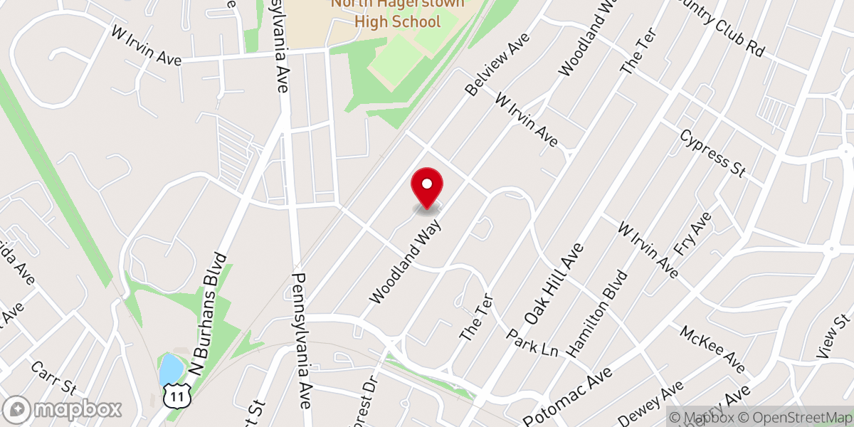 Map showing location of Harvest Baptist Church