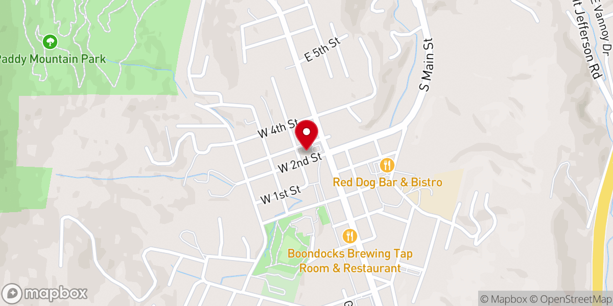 Map showing location of First Baptist Church