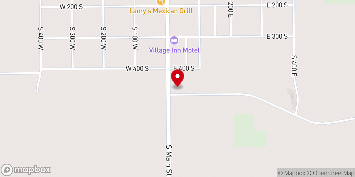Map showing location of Desert Edge Christian Chapel