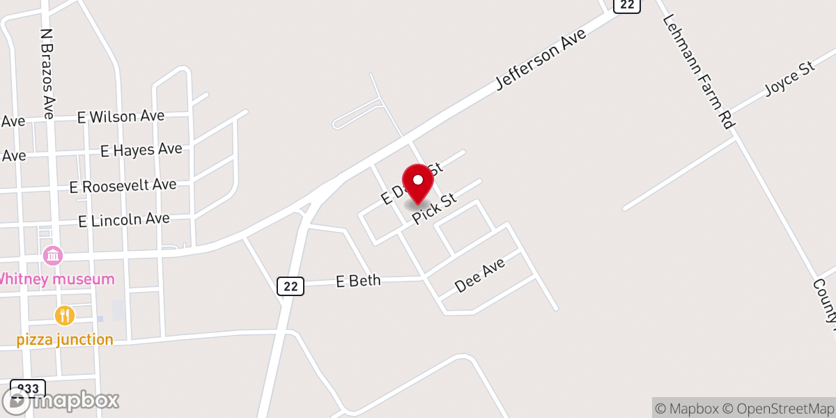 Map showing location of Olive Branch Christian Fellowship