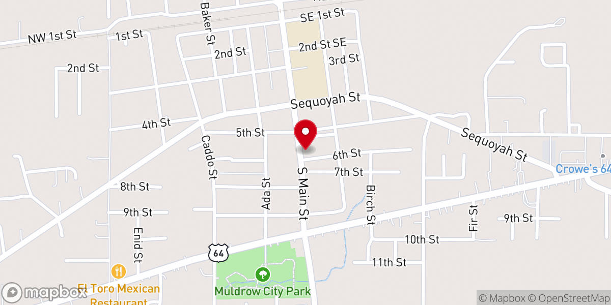 Map showing location of Lighthouse Free Will Baptist Church