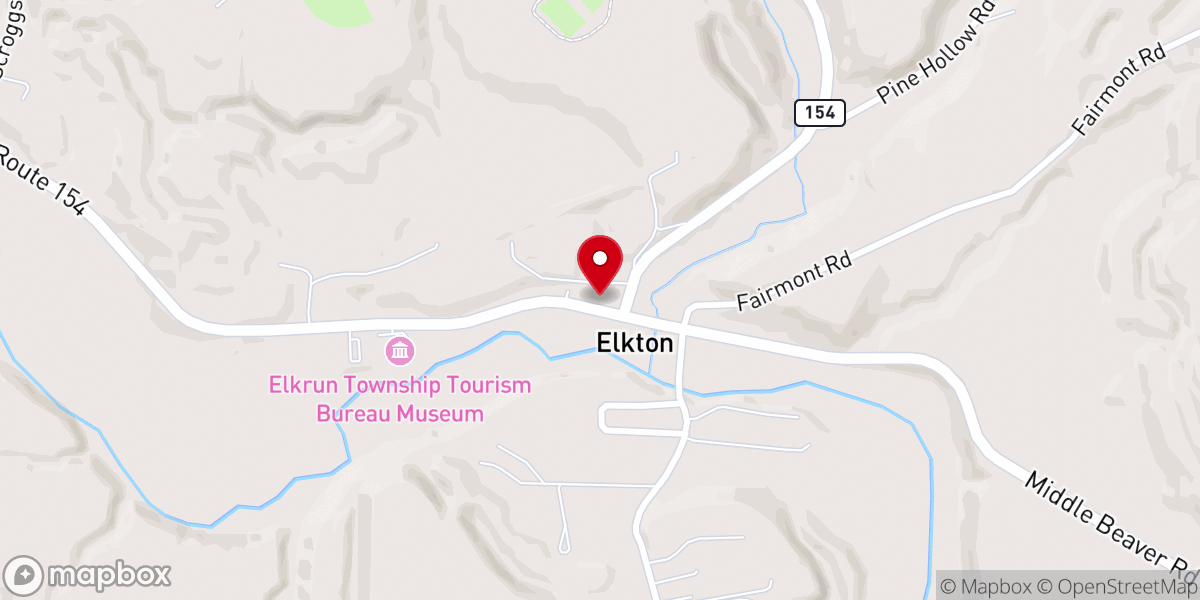 Map showing location of Elkton, OH 44415