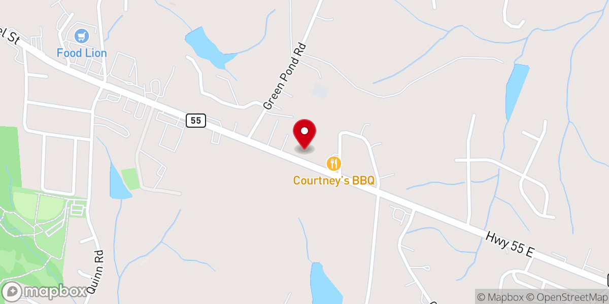Map showing location of Clover Area Assistance Center