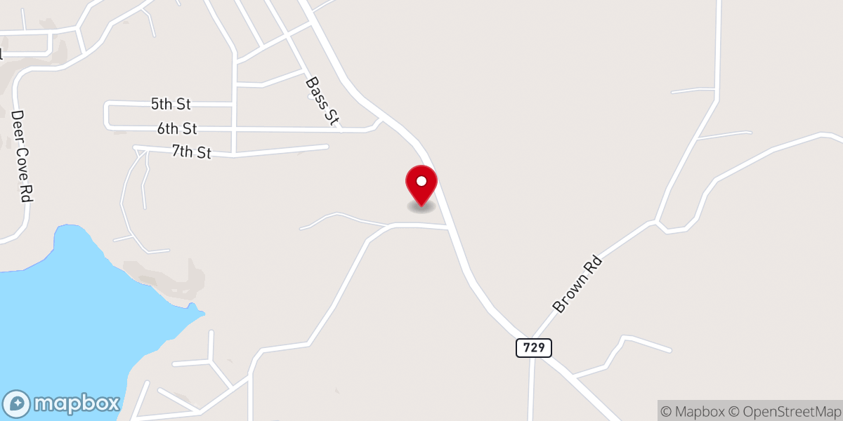 Map showing location of North Shore Baptist Church