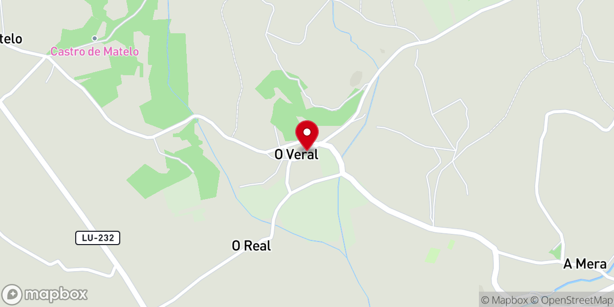Map showing location of Iglesia de San Vicente do Veral
