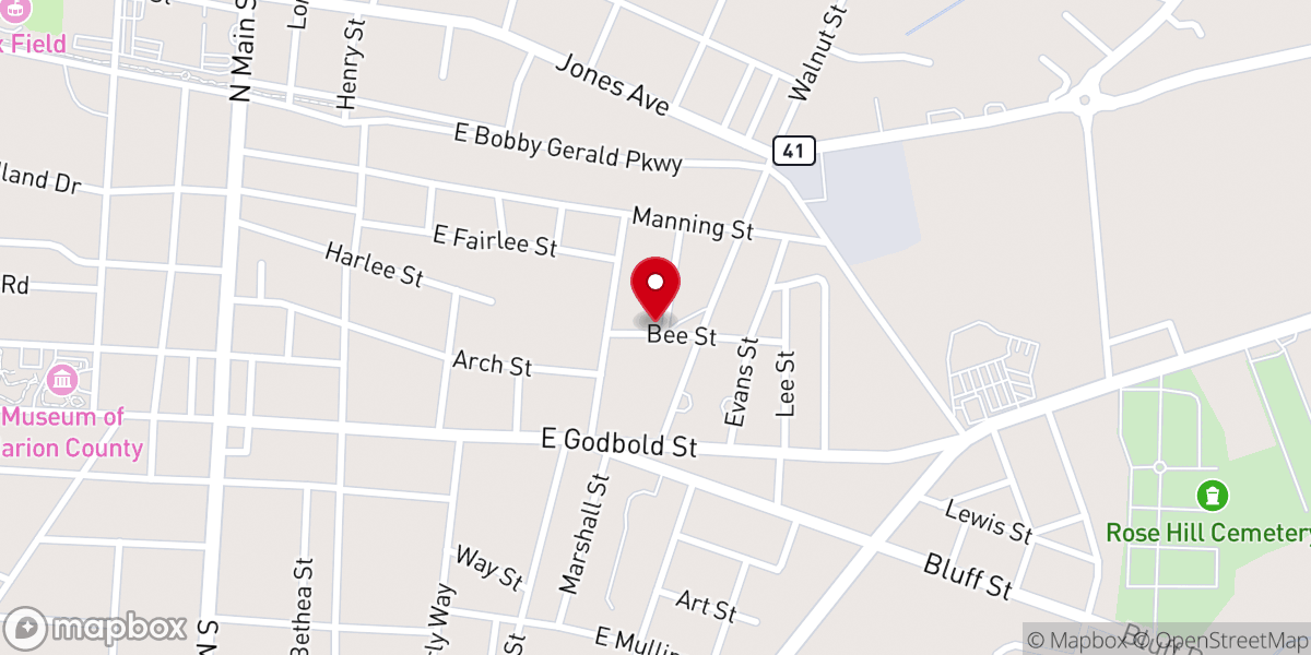 Map showing location of Jesus Only Church