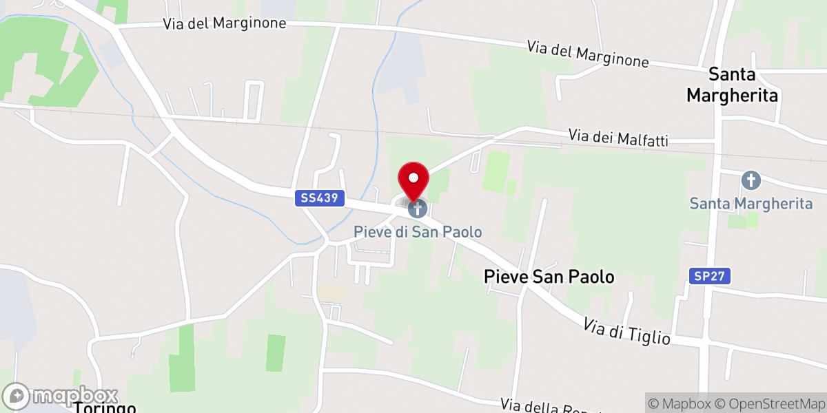 Map showing location of S. Giovanni Battista