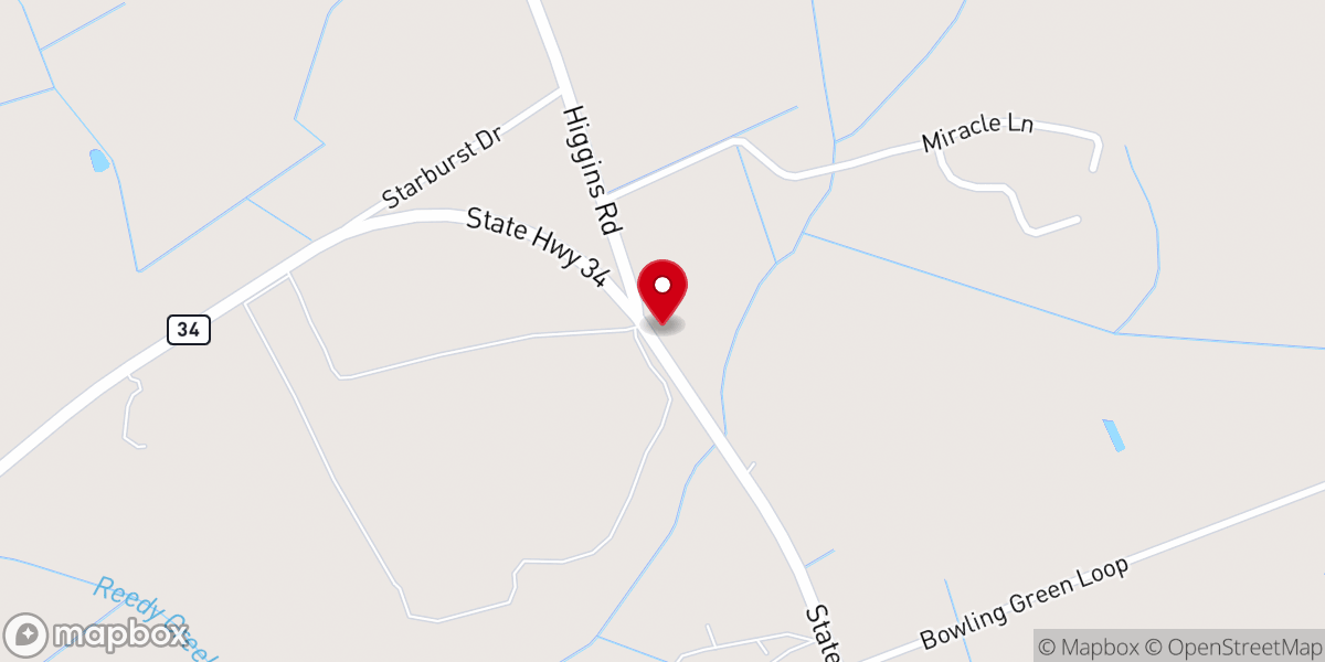 Map showing location of Blessed Hope Church