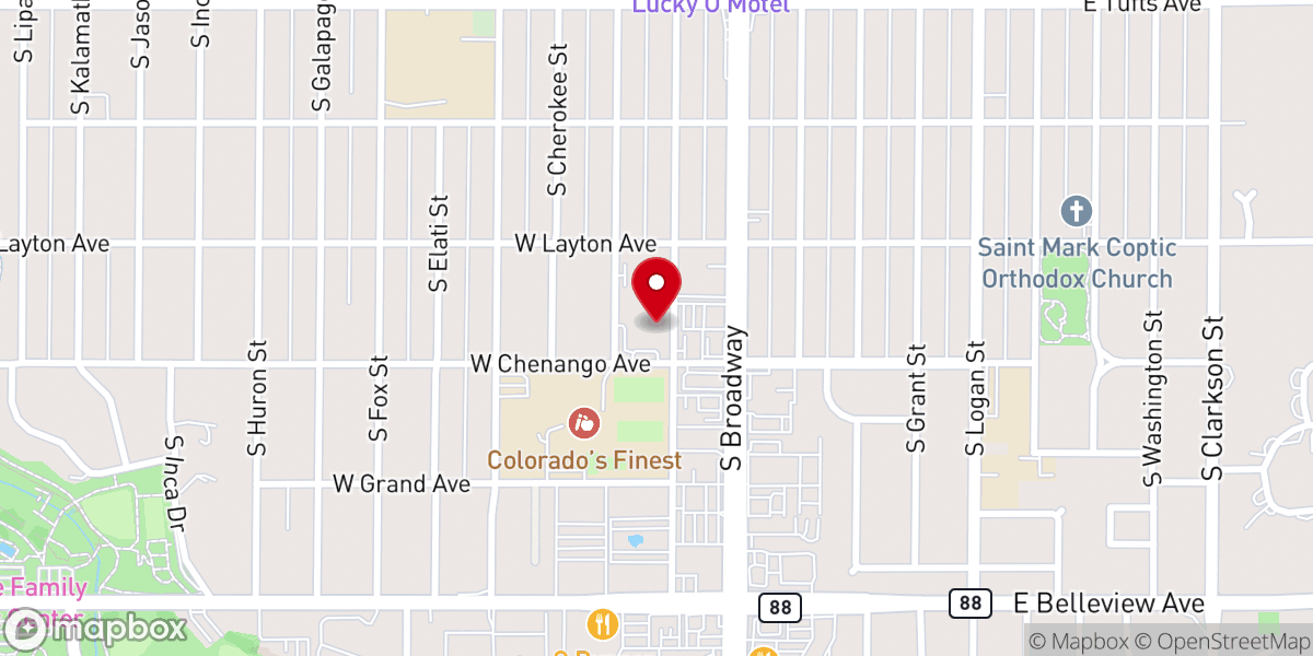 Map showing location of Calvary Church - Englewood