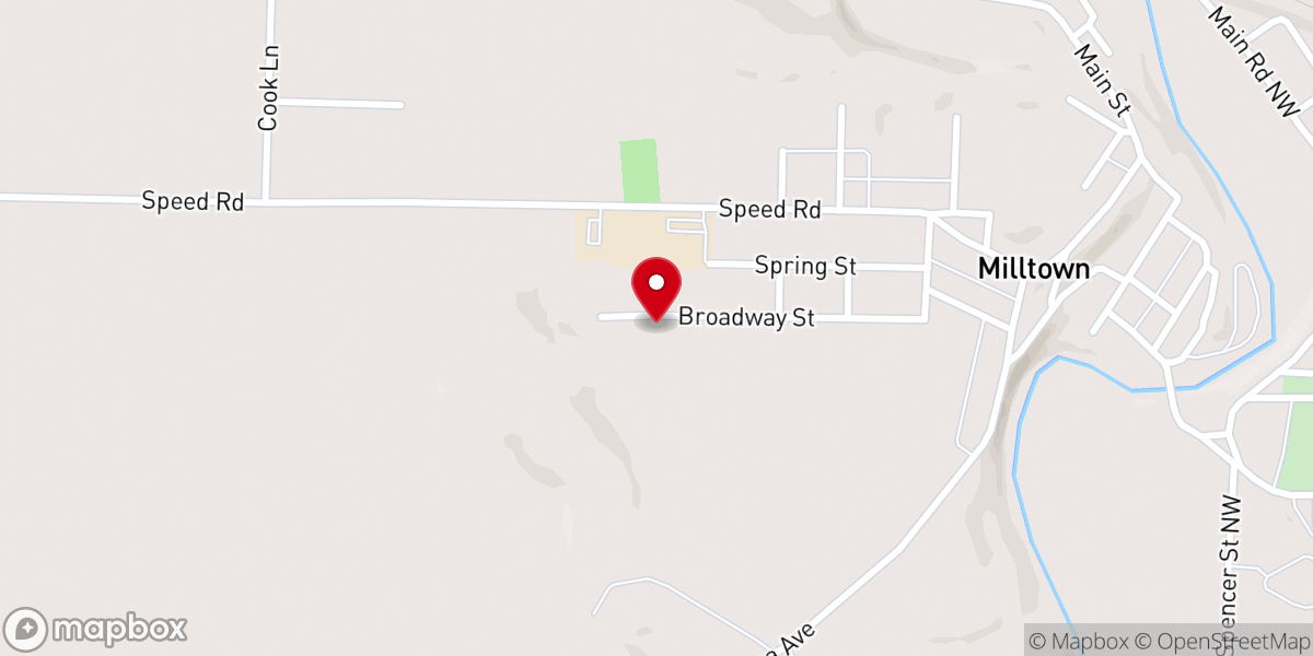 Map showing location of United Methodist Church