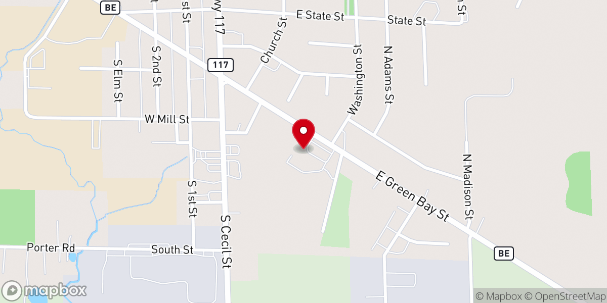 Map showing location of St Paul Lutheran School
