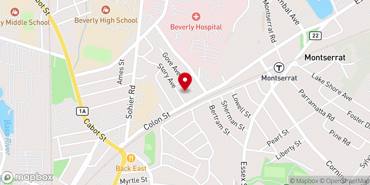 Map showing location of Temple Bnai Abraham