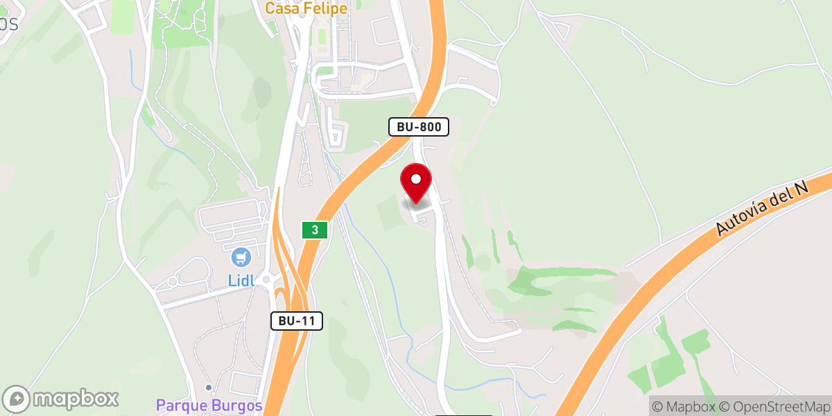 Map showing location of Grupo de Fe / Casa de Paz - ICEBurgos