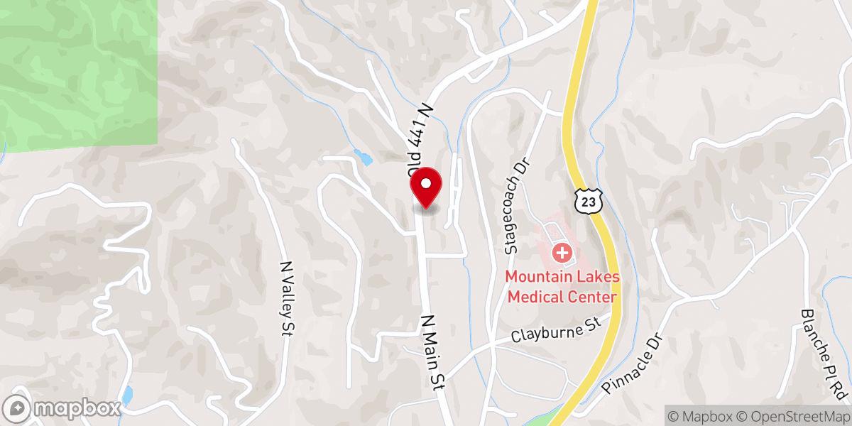 Map showing location of Old path holiness Tabernacle