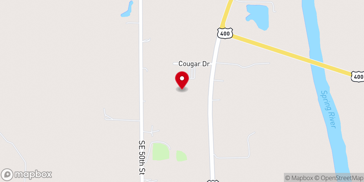 Map showing location of Crossroads Christian Church