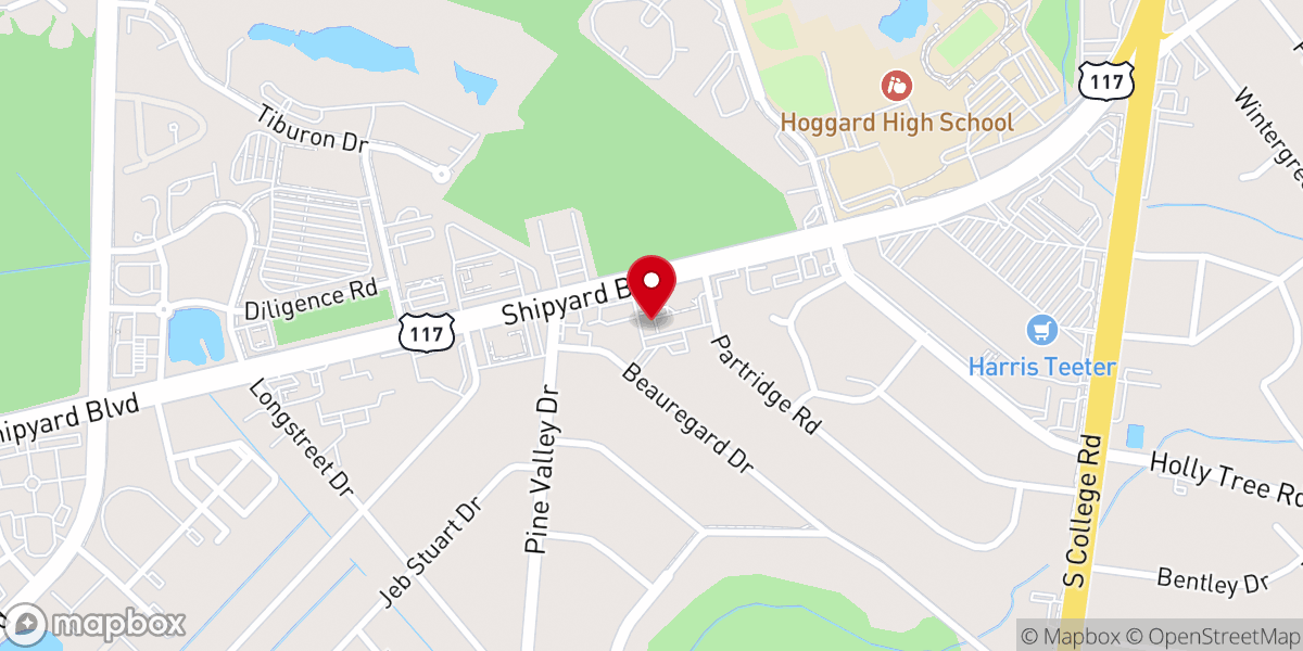 Map showing location of Pine Valley Baptist Church