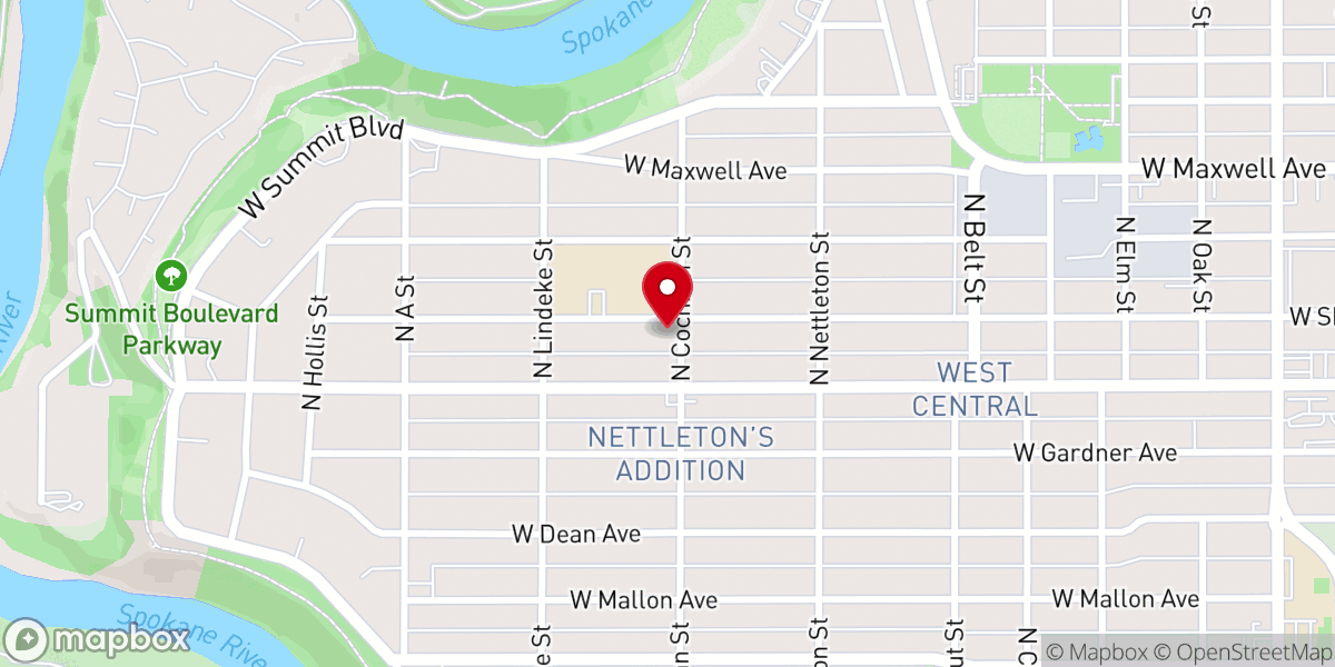 Map showing location of Solid Rock Christian Center