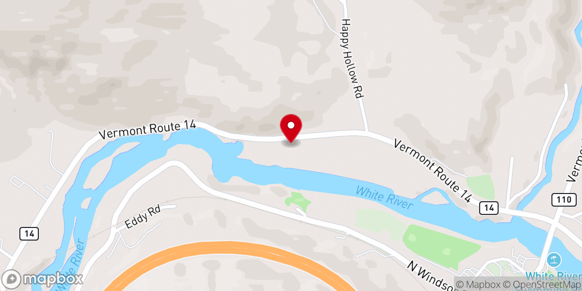 Map showing location of South Royalton Area Food Shelf