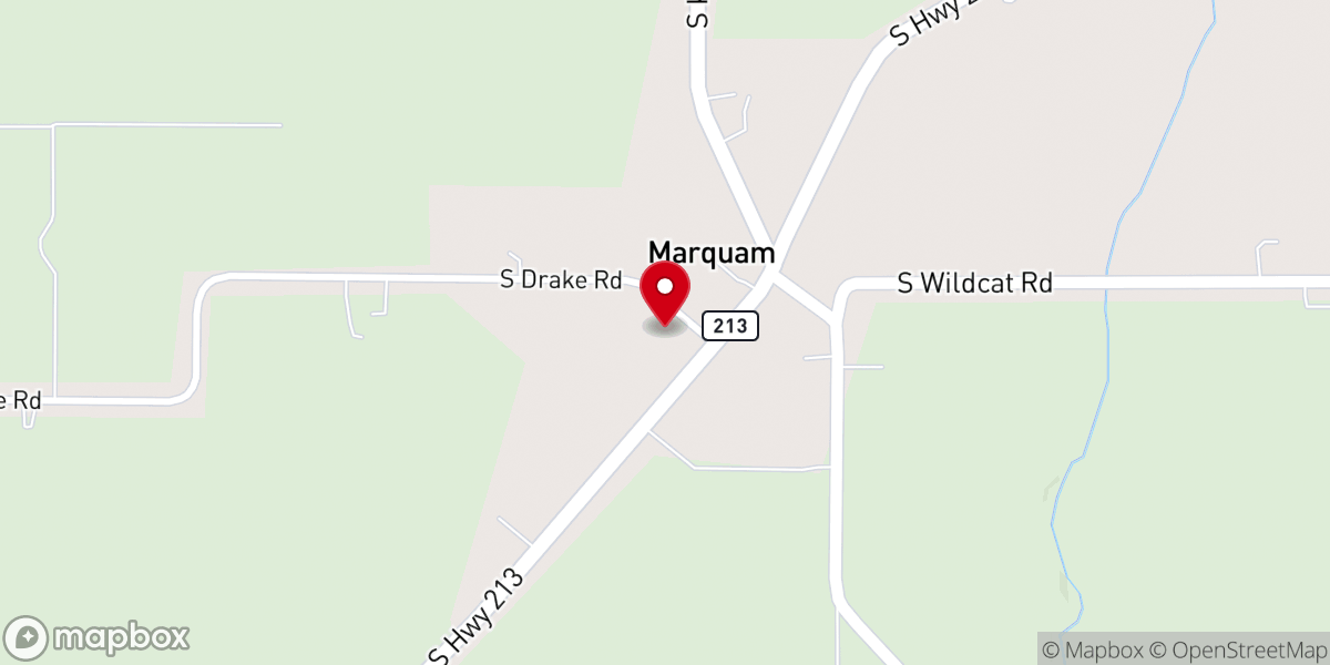 Map showing location of Marquam United Methodist Church