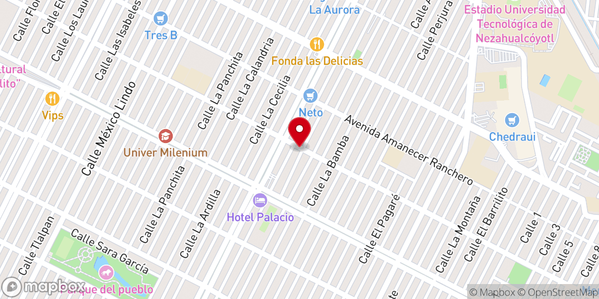 Map showing location of Centro de estudios bíblicos de Ciudad Nezahualcóyotl