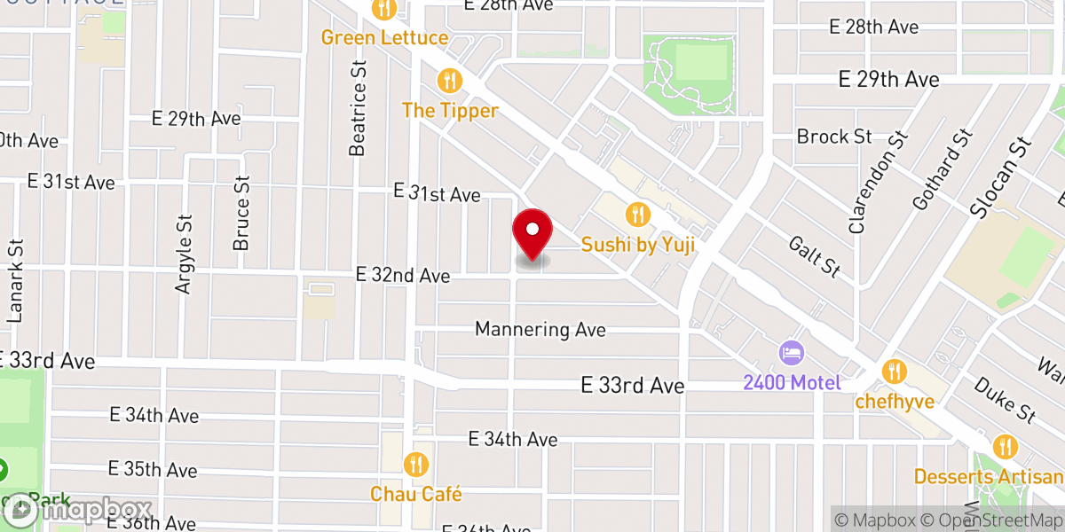 Map showing location of Mission Baptist Church