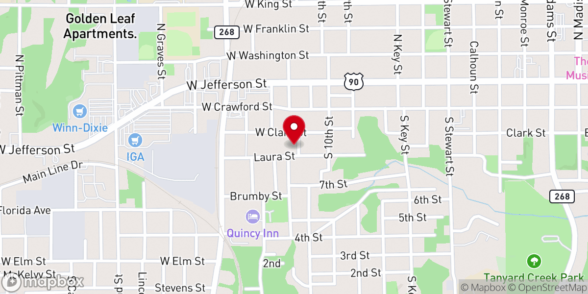 Map showing location of Antioch MB Church
