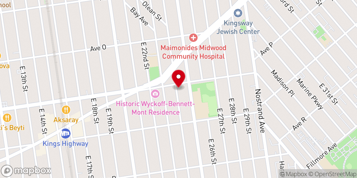 Map showing location of Bnei Yeshivot / Imrei Tzvi