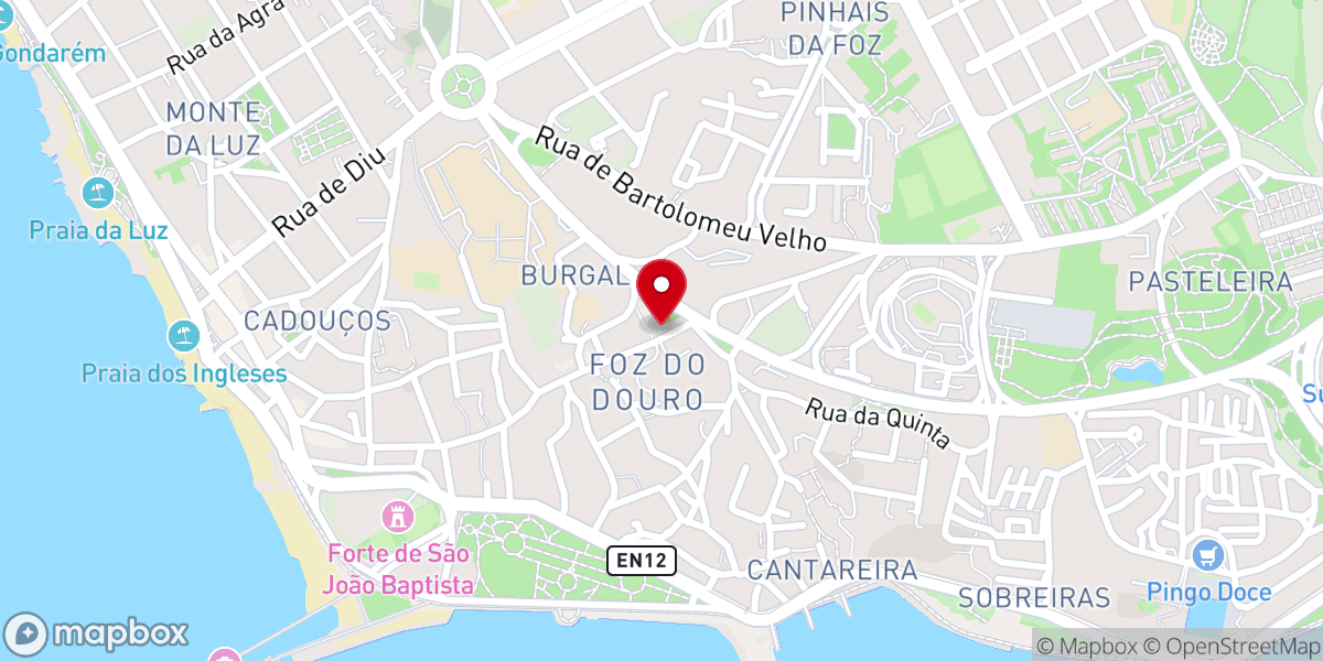 Map showing location of Capela de Adoração Eucarística Perpétua - Porto