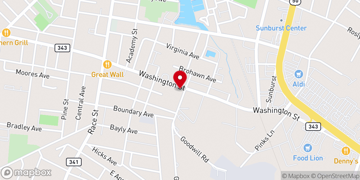 Map showing location of Salvation Army