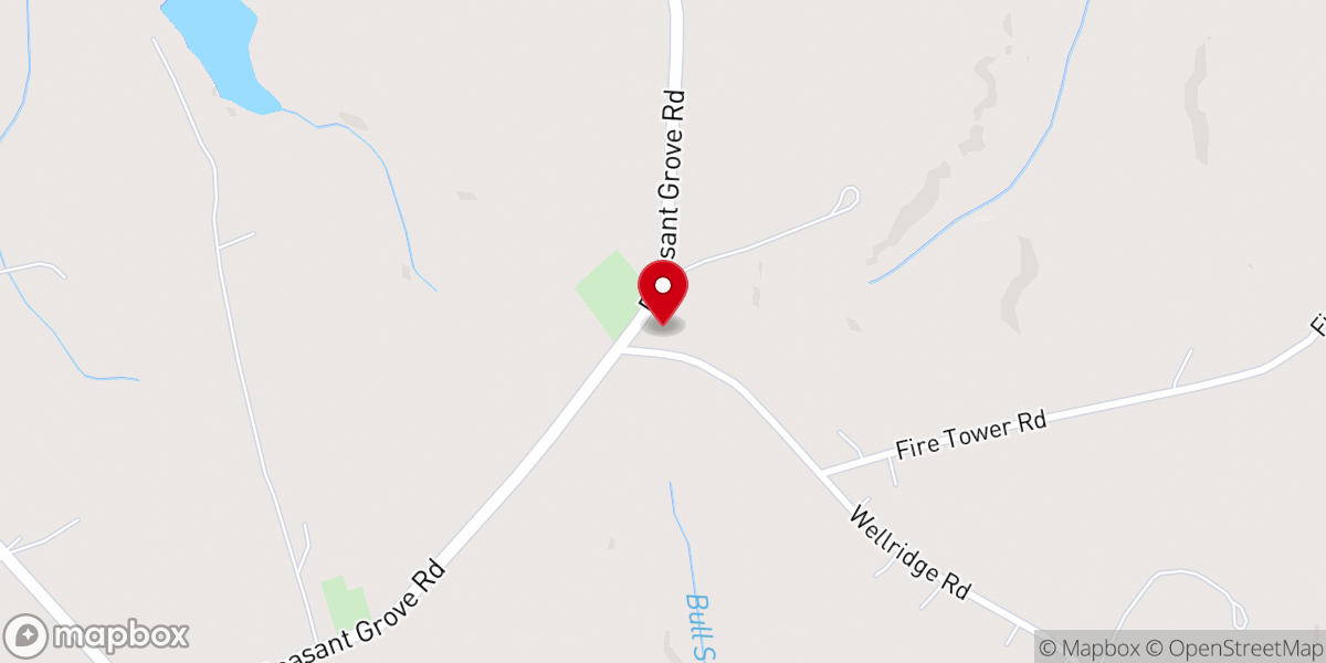 Map showing location of Old Wilson Baptist Church