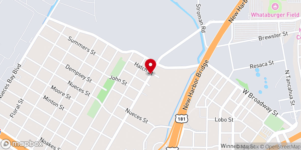Map showing location of Hatch Street Church of God in Christ